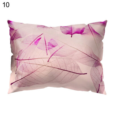 

Colorful Leaves Print Pillow Case Waist Throw Cushion Cover Bedroom Decoration