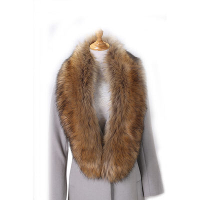 

1 Pcs Women Plus Size Warm Shawl Winter Imitation Fox Fur Collar Slim Solid Color Long Shawl