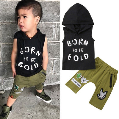 

Summer Boys Sleeveless Vest T-Shirt Pants Set Childrens Set Fashion Boys Clothes Set Casual Pants Boy Clothes Set Summer
