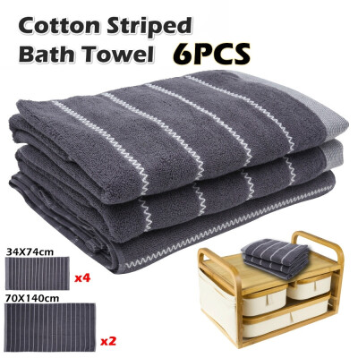 

Willstar 6PCS Bathroom Towel Set Cotton Fiber Face Cloth 4pc Towels 2pc Bath Towels Outdoor Beach Towel