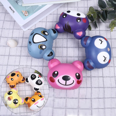 

YIWULA8Pcs Cartoon Animal Cute Spun Slow Rising Scented Stress Relief Bear Toy