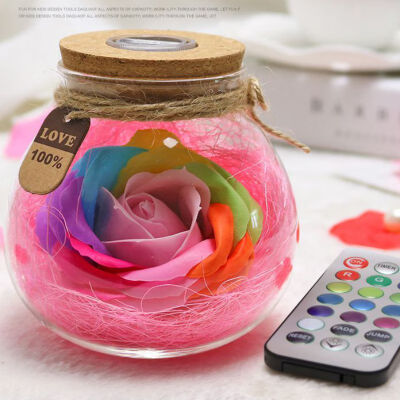 

2019 Anniversary Forever Flower Rose With LED Box Immortal Flowers Forever Moon Light Gift Wedding Birthday Gift Set for Women