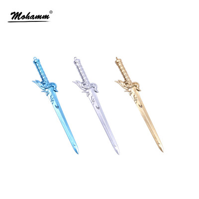 

2 Pcslot 038mm Cute Sword Shape Gel Pen Kawaii Office Accessories Black Ink Gel Pens Stationery School Supplies