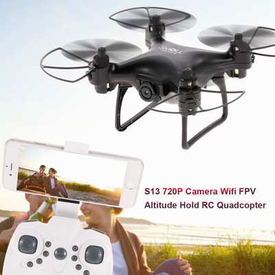 

S13 720P Camera Wifi FPV 6-Axis Gyro Altitude Hold Headless RC Quadcopter Drone
