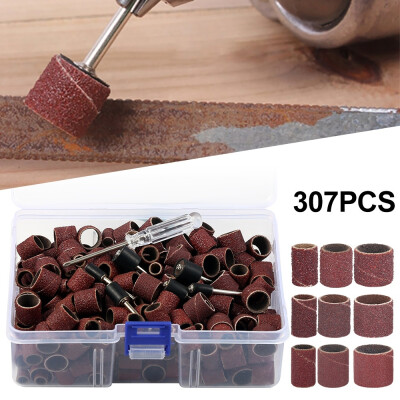 

307252104pcs Sanding Bands Sleeves Sanding Drum Grit Pads Set Rotary Tool Rubber Mandrel Kit Fits Rotary Tool