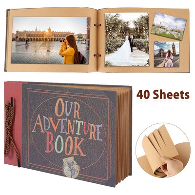 

Our Adventure Book Scrapbook Photo Album 40 PagesDIY Photo Album Traveling Wedding Kids Album Gifts