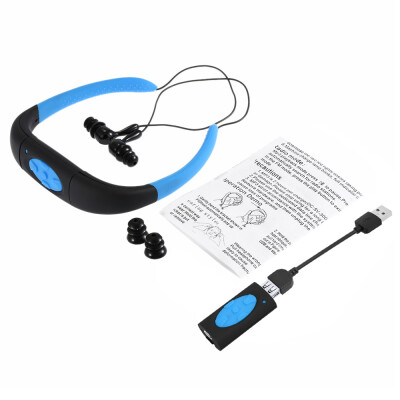 

8GB Sport MP3 Player Super Waterproof IPX8 Wireless Stereo Headsets for Swimming Surfing Blue