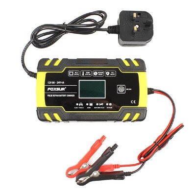 

12V 24V Pulse Repairing Charger with LCD Display Motorcycle & Car Battery Charger AGM GEL WET Lead Acid Battery Charger