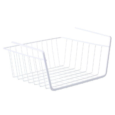 

Metal Wire Under Shelf Hanging Storage Basket Space Saving Cabinet Organizer Holder for Bookshelf Kitchen Closet Office Desk Cupbo