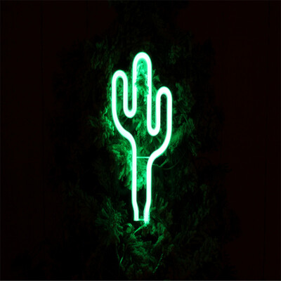 

Creative LED Cactus Shape Neon Night Light Wall Lamp Holiday Decorations