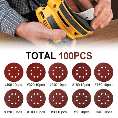 

100PCS Sanding Discs 125mm Wear-Resistant Sandpaper To Fit Makita Bosch