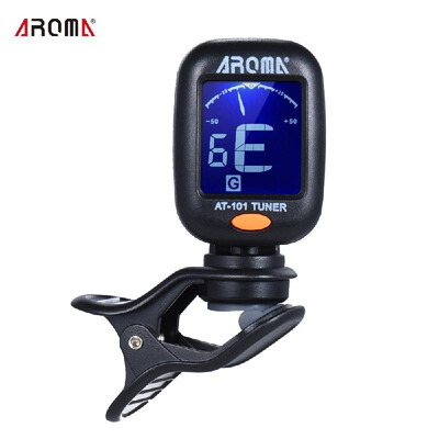 

AROMA AT-101 Portable Mini Clip-on Digital Tuner with Foldable Rotating Clip High Sensitivity for Chromatic Guitar Bass Violin Uku