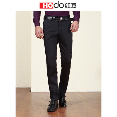 

Red bean Hodo mens casual pants men 2018 autumn&winter new fashion urban series Slim plus velvet thick casual pants B5 Navy 17082B 32