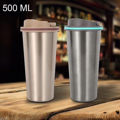 

500ML Stainless Steel Leakproof Insulated Thermal Travel Coffee Mug Cup Flask