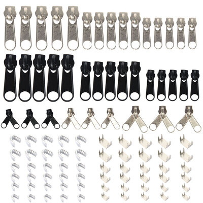 

84 PCS Replacement Zipper Repair Kit Metal Zip Slider
