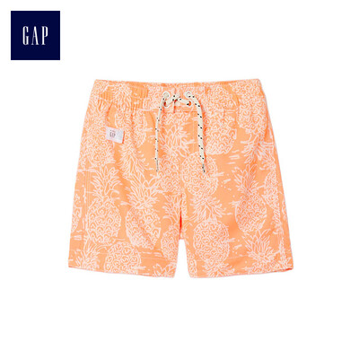 

GAP flagship store male&female cute printed elastic waist swim trunks 291538 orange 4YRS