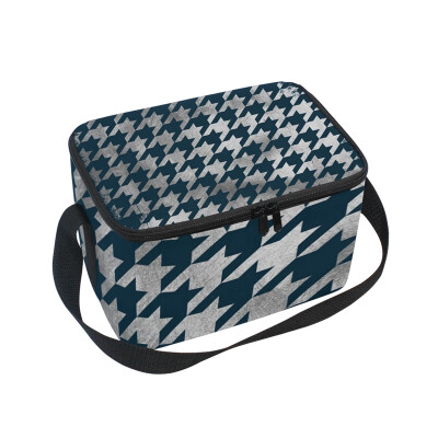 

ALAZA Insulated Lunch Box Shadow Pattern Lunch Bag for Men Women Portable Tote Bag Cooler Bag