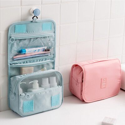 

Fangcao travel travel portable hanging bag wash bag multi-function portable cosmetic bag storage bag sky blue