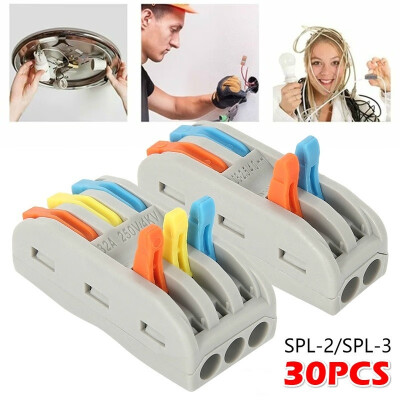 

3010Pcs 3-way 2-way Lever Fast Wire Connector Electrical Conductor Compact Wire Connectors Wiring Cable Terminal Blocks