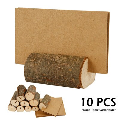 

Wooden Card Holders Memo Holder Stump Shape Menu Number Memo Stand Wedding Party Table Decor