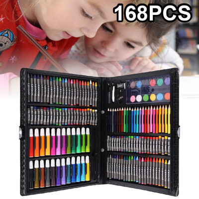 

168Pcs Water Color Pen Drawing Tool Kit Painting Brush Art Marker Set Children Kids Gift