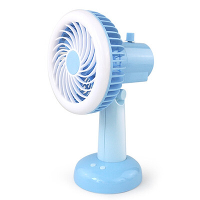 

Portable USB Rechargeable Desktop Mini Fan with LED Light&2 Files Wind Speed Rotatable Head Cooling Fan For Office Home 40