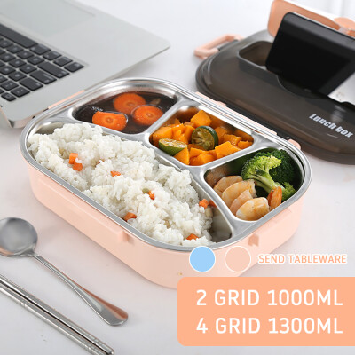 

Healthy food Stainless Steel Bento Box Kitchen Leak-Proof Lunch Box Picnic Office School Food Container