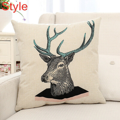 

Cotton Linen Pattern Pillow Car Sofa Pillow Cushion Lumbar Pillow 1 Piece Set 45X45CM
