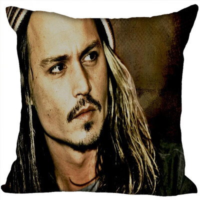 

Johnny Depp Hot Sale Pillow Case High Quality New Years Pillowcase Decorative Pillow Cover For Wedding Decorative Christmas
