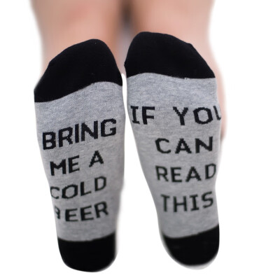 

Autumn SpringForeign trade Cotton socks If You can read this Bring Me a Glass of Wine Socks Hot sales