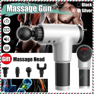 

Multifunction Electric Massage Gun Sports Recovery Fascia Gun Fitness Exercise Muscle Pain Relief Massager