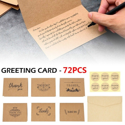 

13672pcs Creative Kraft Paper Crafts DIY Thank You Greeting Card Retro Envelope Kraft Gifts Cards