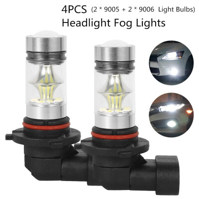 

4PCS 2000LM 100W 9005 9006 Car Headlight Fog Light Bulbs