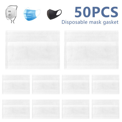 

50 Pcs Disposable Face Mask Filter Pads Non-Woven Anti-Dust Mask GasketPad For Various Mask Only Mask Pads