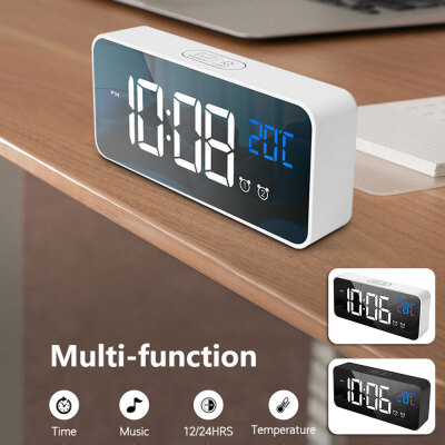 

Charging mirror LED music clock