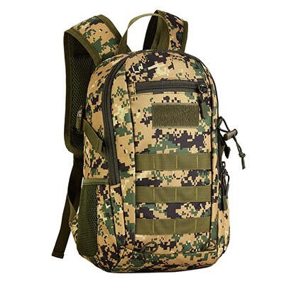 

12L Mini Daypack Military MOLLE Backpack Rucksack Gear Tactical Assault Pack Student School Bag for Traveling Camping Trekking