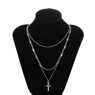 

NeillieN clavicle chainretro cross multi-layer necklace womens necklace fashion simple necklaceEuropean&American jewelry