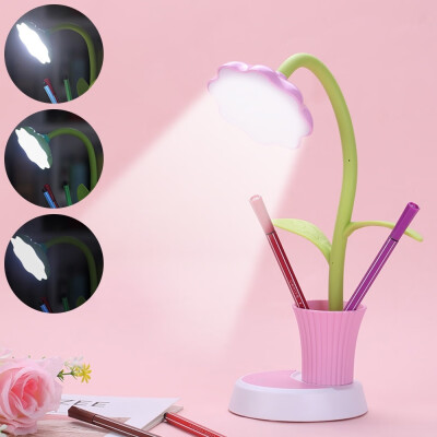 

Willstar USB Rechargeable LED Desk Lamp Sunflower LED Desk Lamp with Pen Holder