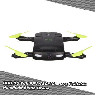 

DHD D5 Wifi FPV 480P Camera Foldable Selfie Drone 6-Axis Gyro Altitude Hold Flight Path RC Quadcopter