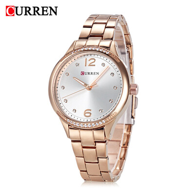 

Curren 9003 Women Quartz Watch Rhinestone Dial Luminous Female Wristwatch