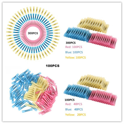 

100300 Pcs Electrical Wire Connectors Insulated Solder Sleeve Tube Heat Shrink Sorder Terminal Waterproof Butt Connectors