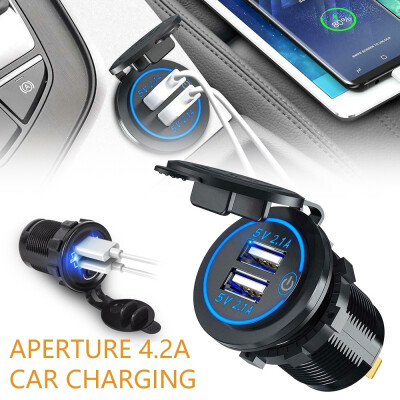 

Quick Charge 30 Dual USB Charger Socket Adapter Power Outlet 12V 24V Car Motorcycle Waterproof