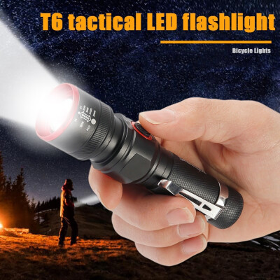 

Rechargeable T6 Led Flashlight Lighting Zoomable Torch 3 Modes Outdoor Penlight Lampe Torch