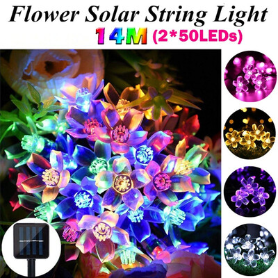 

7M 50 LEDs Flowers Solar Lamp Power LED String Fairy Lights Solar Garlands Garden Decor