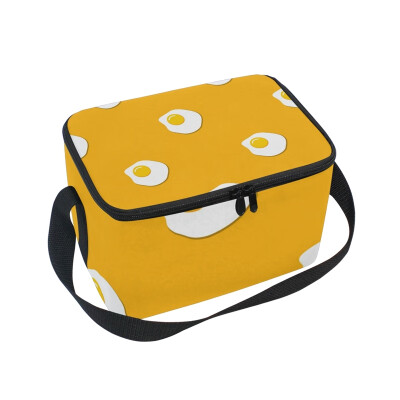 

ALAZA Lunch Box Insulated Lunch Bag Large Cooler Fried Eggs Tote Bag