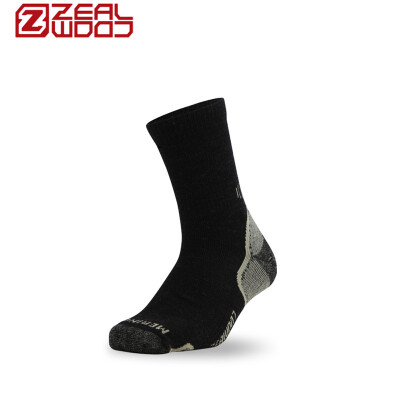 

Saile ZEALWOOD Merino wool hiking skiing walking warm antibacterial wool socks extreme north I I black 18007Z020