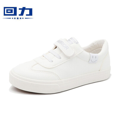 

Warrior childrens shoes girls sports shoes Velcro baby shoes casual white shoes WZ18-806F silver 34