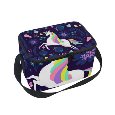 

ALAZA Lunch Box Unicorn Cool Insulated Lunch Bag Large Cooler Tote Bagfor Men Women