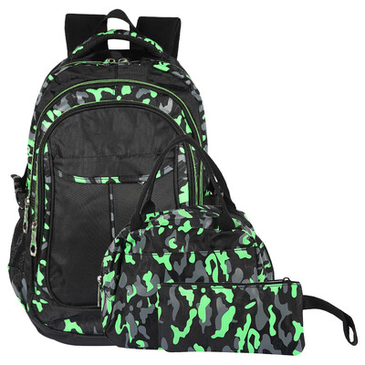 

3 Piece Camouflage Military Backpack Travel Bags Student Bag