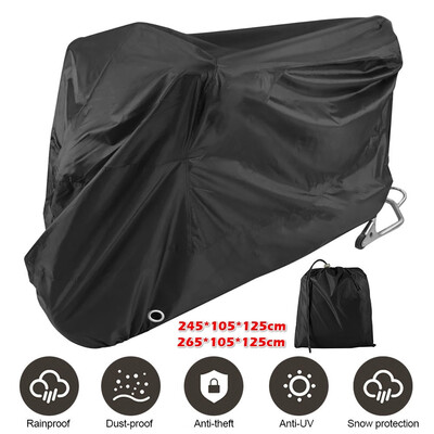 

2XL3XL Waterproof Motorcycle Cover Outdoor Anti-snow Rainproof Sunscreen Protection Cover 190T Oxford Cloth with Carrying Bag